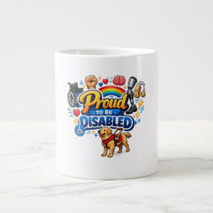 Caneca De Café Grande Orgulhoso por Ser Deficiente – Design Gráfico de E