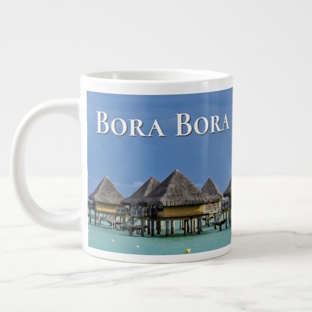 Caneca De Café Grande Os Bungalows de Bora Bora (Esquerda)