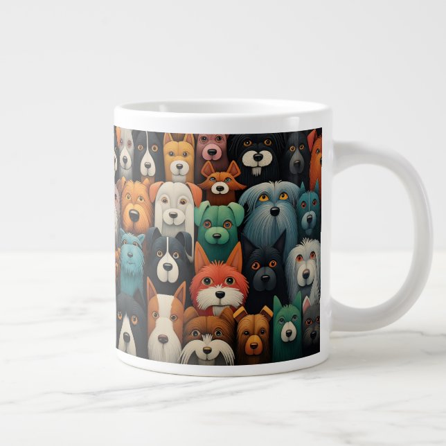 Caneca De Café Grande Os Cães Dão Presente Aos Melhores Amigos (Direita)