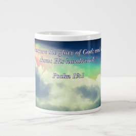 Caneca De Café Grande Os Céus Declaram Psalm 19:1