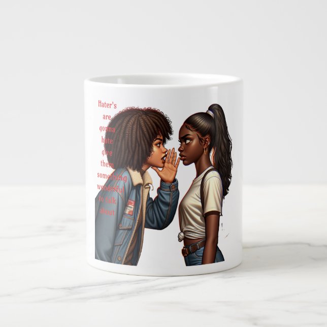 Caneca De Café Grande Os detratores vão detrair  (Frente)