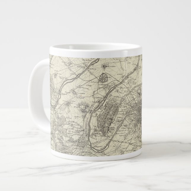 Caneca De Café Grande Os Environs De Paris (Frente Esquerda)