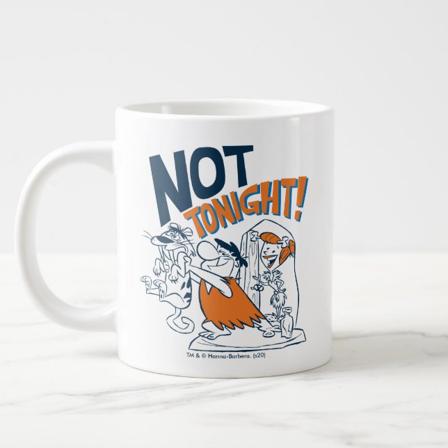 Caneca De Café Grande Os Flintstones | Esta Noite Não! (Esquerda)