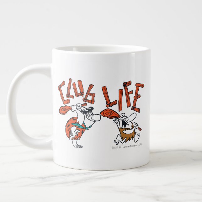 Caneca De Café Grande Os Flintstones | Fred & Barney - Club Life (Esquerda)