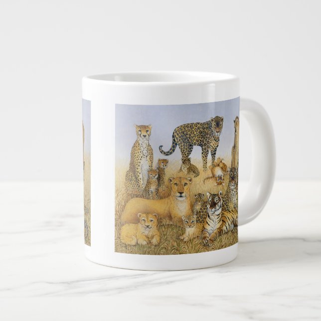 Caneca De Café Grande Os Grandes Gatos (Frente Esquerda)