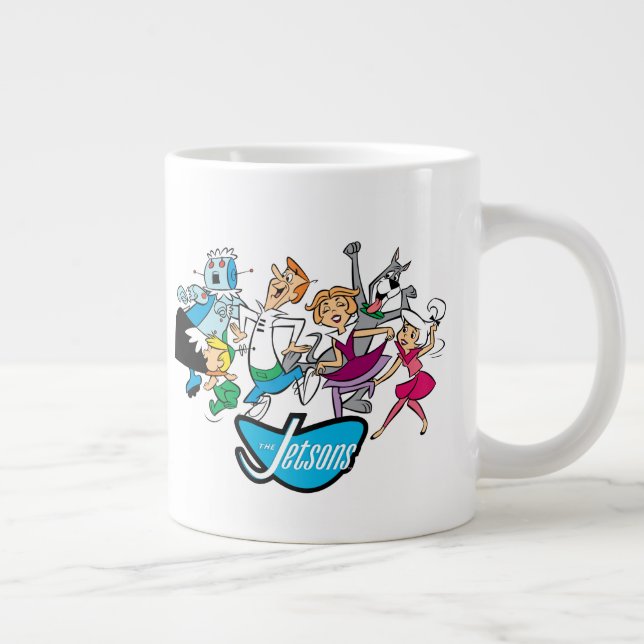 Caneca De Café Grande Os Jetsons | Festa de dança da família Giant Coffe (Direita)