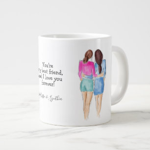 Caneca De Café Grande Os Melhores Amigos Dão Dois Brunettes