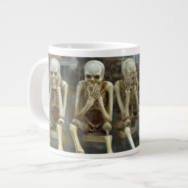 Caneca De Café Grande Os técnicos não ouvem mau, não falam mau, não veem