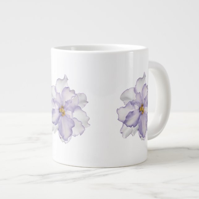 Caneca De Café Grande Ótima Orquídea Lavanda (Frente Esquerda)