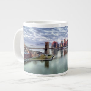 Caneca De Café Grande Ótima visão matinal e reflexões sobre a cidade