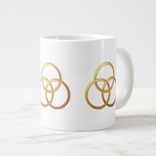 Caneca De Café Grande Ouro "3D" - Símbolo Trinity