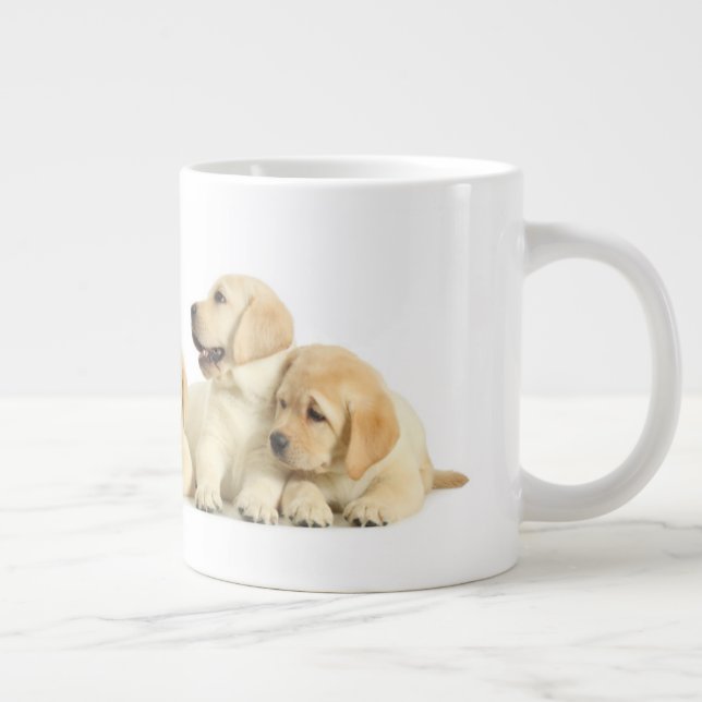 Caneca De Café Grande Ouro Labrador Puppie (Direita)