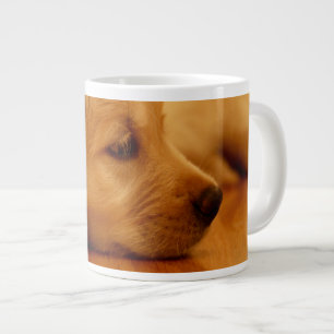 Caneca De Café Grande Ouro Retriever Puppy