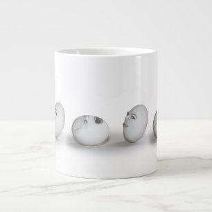 Caneca De Café Grande Ovo rachado e Piscar os olhos