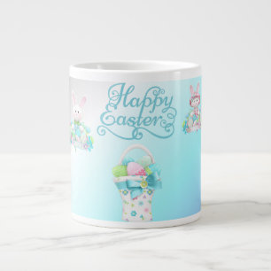 Caneca De Café Grande Ovos de Páscoa de Pastel e Mug de Coelho