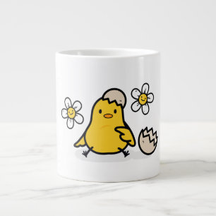 Caneca De Café Grande Ovos e Pintinhos