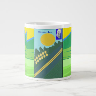 Caneca De Café Grande Ovos Engraçados Atravessando a Estrada