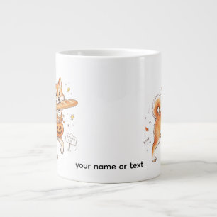 Caneca De Café Grande Padaria Ladrão Shiba Inu - Cachorro Fofo carregand