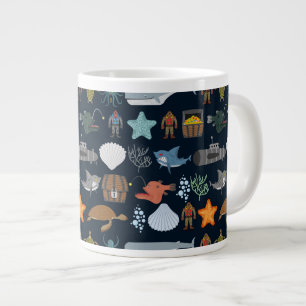Caneca De Café Grande Padrão 1 dos Habitantes do Oceano