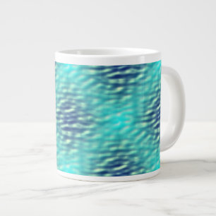 Caneca De Café Grande Padrão de água de Piscina clara e escura