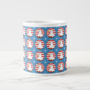 Caneca De Café Grande Padrão de águia careca dos EUA