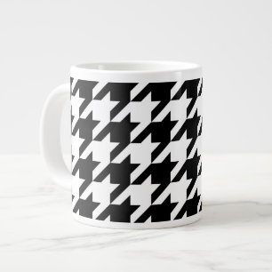 Caneca De Café Grande Padrão de alto-som preto e branco