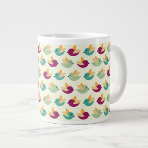 Caneca De Café Grande Padrão de aves