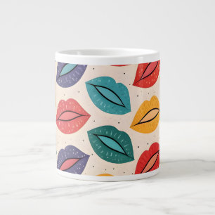 Caneca De Café Grande Padrão de Beijo