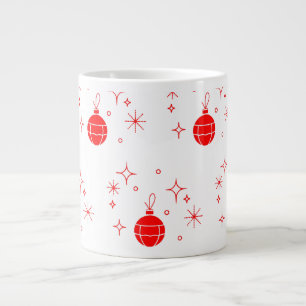 Caneca De Café Grande Padrão de Celebração de Ano Novo