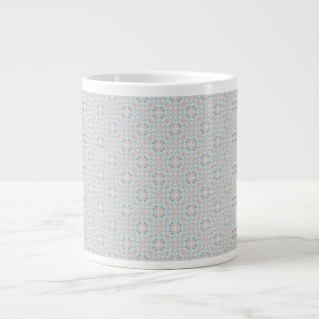Caneca De Café Grande Padrão de Concha de Mar Sem Costura (Frente)