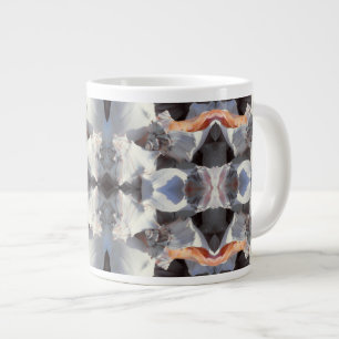 Caneca De Café Grande Padrão de Conchas Marinhas