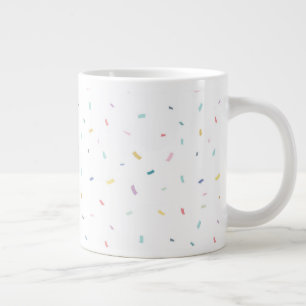 Caneca De Café Grande Padrão de Confetti de Molho de Água