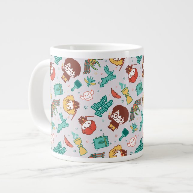 Caneca De Café Grande Padrão de Criaturas & Feitiços do HARRY POTTER™ Ca (Frente Esquerda)
