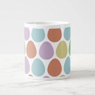 Caneca De Café Grande Padrão de Decoração de Ovos de Páscoa