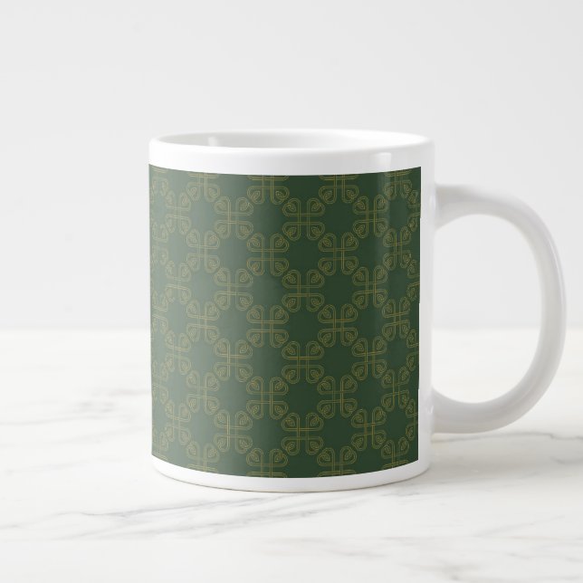 Caneca De Café Grande Padrão de Design Celta (Direita)