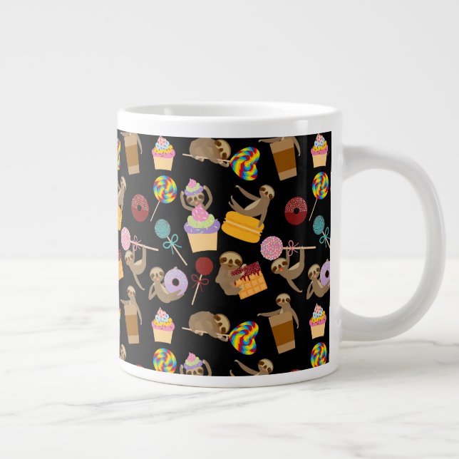 Caneca De Café Grande Padrão de Doentes Doentes com Lama (Direita)