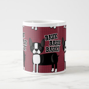 Caneca De Café Grande Padrão de Ênfase de Boston Terrier