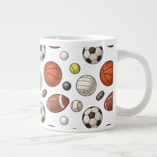 Caneca De Café Grande Padrão de equipamento desportivo (Direita)