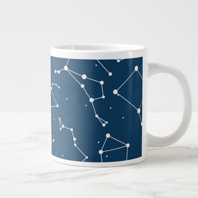 Caneca De Café Grande Padrão de Estrela de Constelação (Direita)