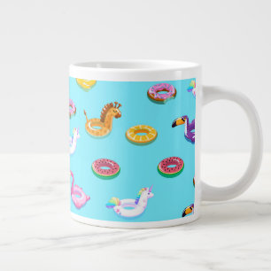 Caneca De Café Grande Padrão de flutuação da Piscina de Verão