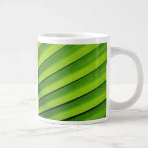 Caneca De Café Grande Padrão de folha de palmeira gigante