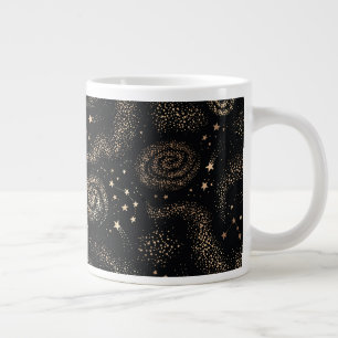 Caneca De Café Grande Padrão de Galáxia de Constelação de Estrelas Doura