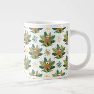 Caneca De Café Grande Padrão de Lama Tropical