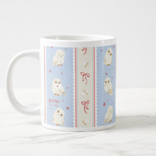 Caneca De Café Grande Padrão de Listras do Correio da Coruja Hedwig