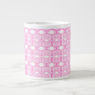 Caneca De Café Grande Padrão de Livro de Endpaper