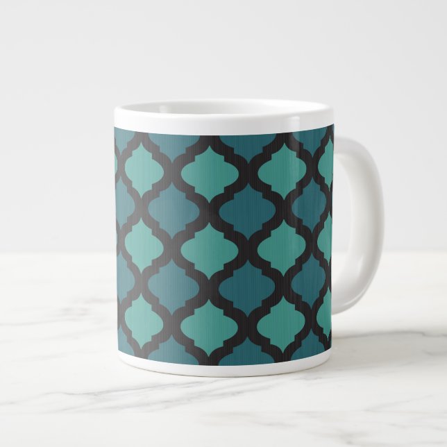 Caneca De Café Grande Padrão de mosaico no estilo de árabe (Frente Esquerda)