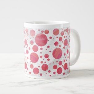 Caneca De Café Grande Padrão de Ponto de Roda de Salmão