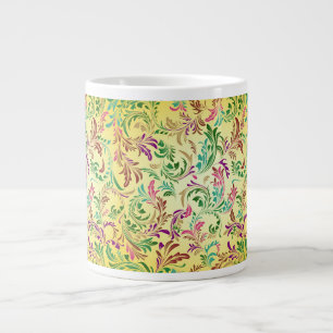 Caneca De Café Grande Padrão de ramos Design-78466