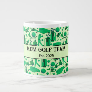 Caneca De Café Grande Padrão de Silhueta de Golfe Marca Clássica empresa