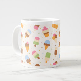 Caneca De Café Grande Padrão De sorvete, Cone De Sorvete, Picolé De Gelo